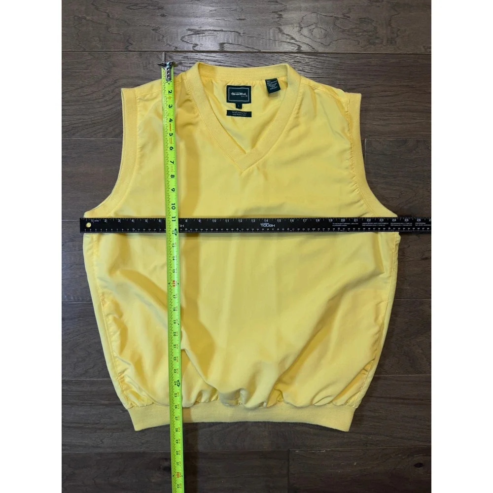 Bolle Golf Mens Yellow Windbreaker Vest V-Neck Water Resistant‎ Large RN91870